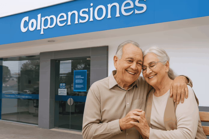 Adulto mayor recibe su subsidio Colombia Mayor en oficina de pagos, 2025
